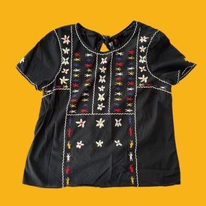 Madewell embroidered crop